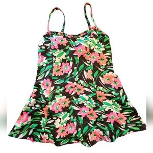 Gabar Floral Spaghetti Strap Swim Dress